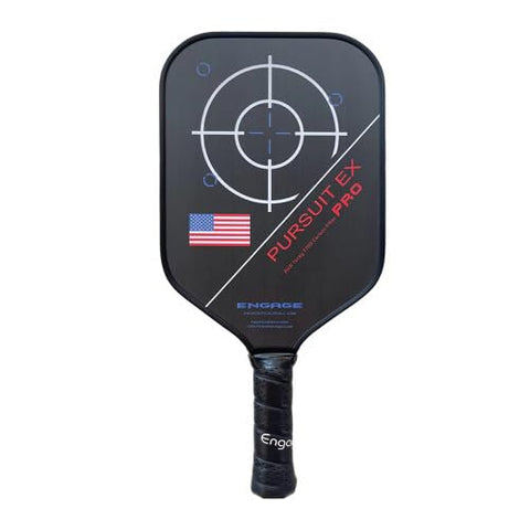 Engage Pursuit Pro EX Pickleball Paddle – Widebody Shape, Carbon Fiber Face, 13mm Control Pro “Black” Core (Red White Blue, Standard (7.9-8.3oz))