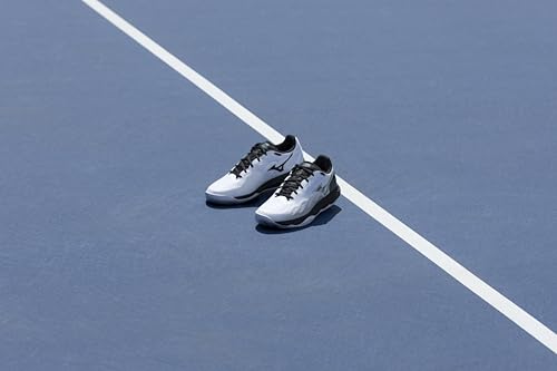 Mizuno Wave Enforce Court AC Men's Tennis Shoe, All Court Tennis Shoe, White-Black, US Mens 9