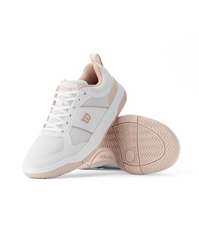 WILSON Pickle Pro Women's Pickleball Shoe - White/Cameo Rose, Size 8 US