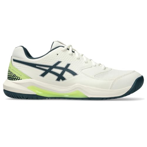 ASICS Men's Gel-Dedicate 8 Pickleball Shoes, 9.5, Cream/Tranquil Teal