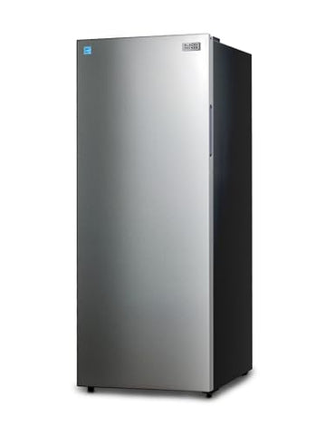 BLACK+DECKER 11 Cu. Ft. Convertible Freezer Refrigerator, Upright Freezer with Glass Shelves, Reversible Door, ENERGY STAR rated, Frost Free, BUC1100XS, Stainless Look