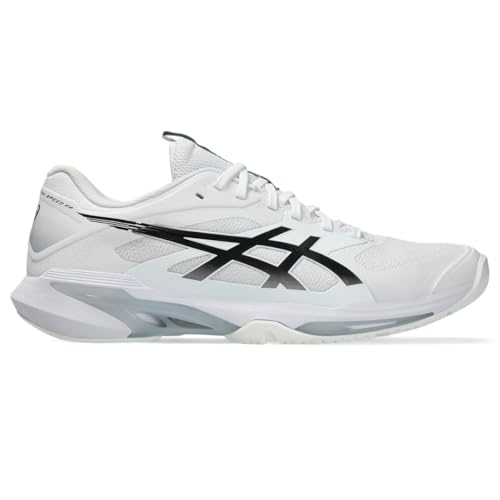 ASICS Men's Solution Speed FlyteFoam 4 Tennis Shoes, 10, White/Black