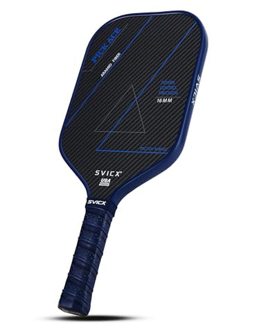 SVICX Pickleball Paddle,Professional Carbon Fiber Pickleball Paddles-Aramid Fiber Surface,Superior Control,Strong Power and Forceful Spin,USAPA Approved (Aramid+Carbon Fiber (Navy Blue))