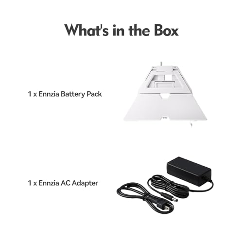Ennzia E100 Starlink Mini Battery Pack with Charger, 99Wh 27600mAh Capacity, Air Travel Safe, Up to 5 Hours Runtime, IP65 Water-Resistant, Pass-Through Charging Supported