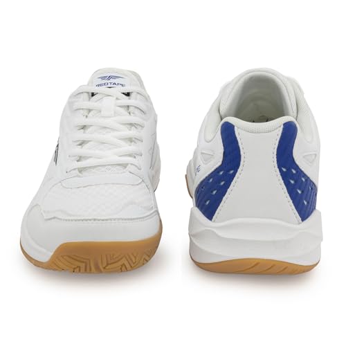Red Tape Men's White Athletic Sneaker Lightweight Casual Shoes for Pickleball, Racquetball, Walking, Travel, Outdoor Adventure & Daily Sports Soft Insole, Non-Slip Rubber Sole, Breathable Mesh Comfort