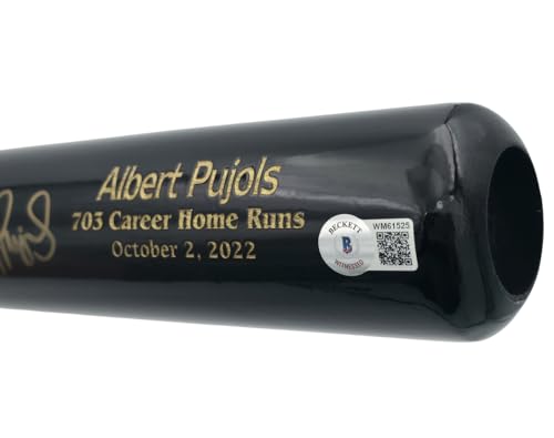 Albert Pujols Autographed Black 703 Career Home Run Engraving Baseball Bat S.t. L.o.u.i.s C.a.r.d.i.n.a.l.s Beckett BAS Witness Stock #252444
