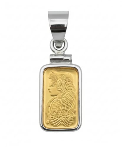 Sterling Silver bezel frame for 1 Gram PAMP Suisse Gold Bar – Lady Fortuna,-Credit suisse, Rosa