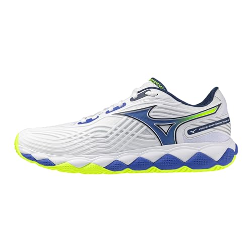 Mizuno Wave Enforce Tour 2 All Court Men's Racquet Sports Shoe, White-Dazzling Blue, US Mens 10.5