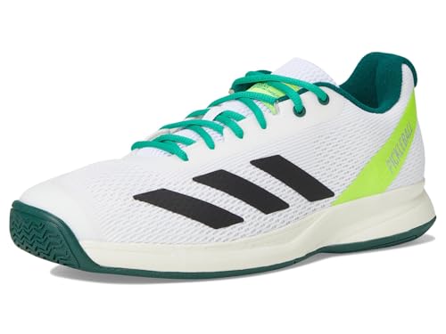 Adidas Men's Courtflash Pickleball, White/Black/Collegiate Green, 10