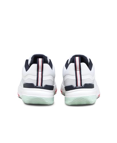 WILSON Pickle Pro Men's Pickleball Shoe - White/Bay/Fiery Coral, Size 9.5