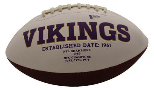 Adrian Peterson Autographed/Signed Minnesota Vikings Logo Football BAS 25089 - Autographed Footballs