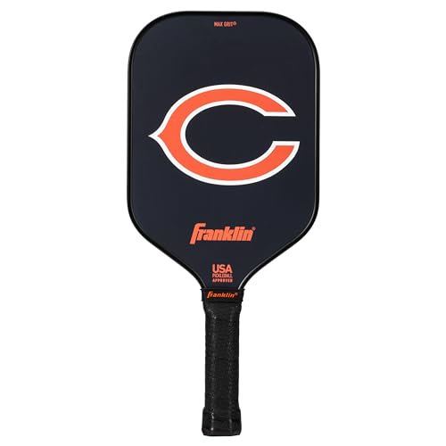 Franklin Sports NFL Chicago Bears Pickleball Paddle - Official NFL Team Rackets - USAP (USAPA) Approved Premium Quality Pickleball Paddles - Authentic Team Logos + Colors