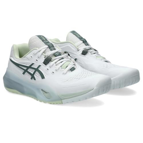 ASICS Women's Gel-Resolution X Tennis Shoes, 8, White/Monument Blue