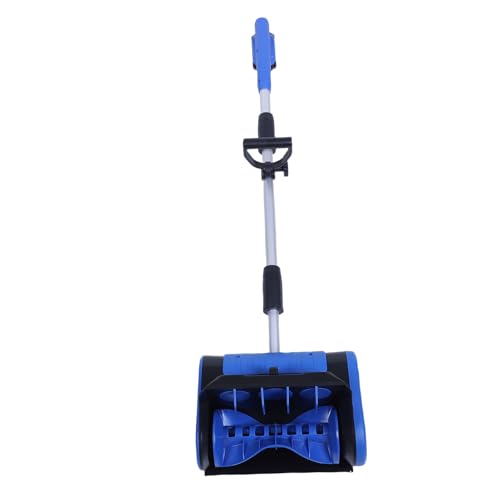 NOENNULL Cordless Snow Shovel, 12 Inch 500W Electric Snow Shovel with Nylon Roller Brush, Aluminum Telescopic Pipe Snow Removal Shovel with 30.5cm Clearing Width 4000mAh Li Battery for