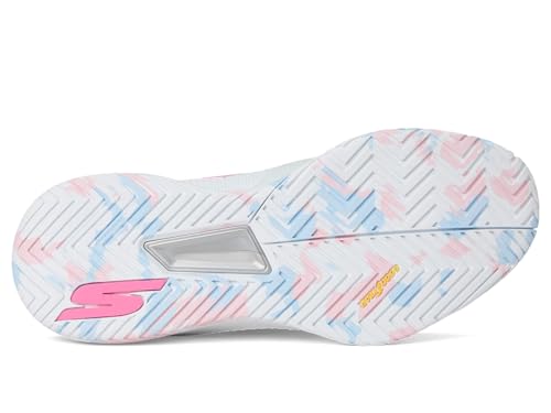 Skechers Women's Pickleball Viper Court Pro 2.0 Sneaker, White/Multi, 8 Medium