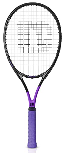 LUNNADE Adults Tennis Racket 27 Inch, Shockproof Carbon Fiber Tennis Racquet Light-Weight, Pre-Strung and Regrip, Suitable for Beginners to Intermediate Players