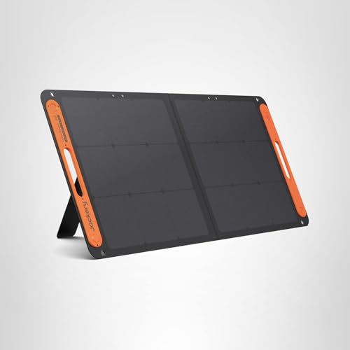 Jackery SolarSaga 100W Bifacial Portable Solar Panel for Explorer 240/300/500/1000/1500 Power Stations, Foldable Solar Cell Solar Charger with USB Outputs for Phones, Rooftops, Outdoor Camping and RVs