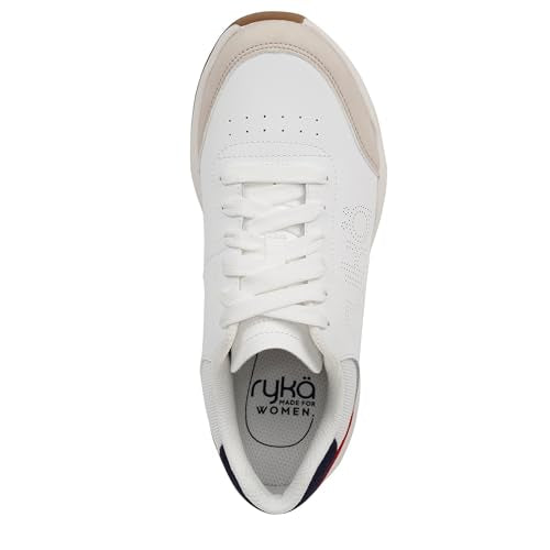 Ryka Womens Courtside Pickleball Sneakers White/Navy 9.5 M