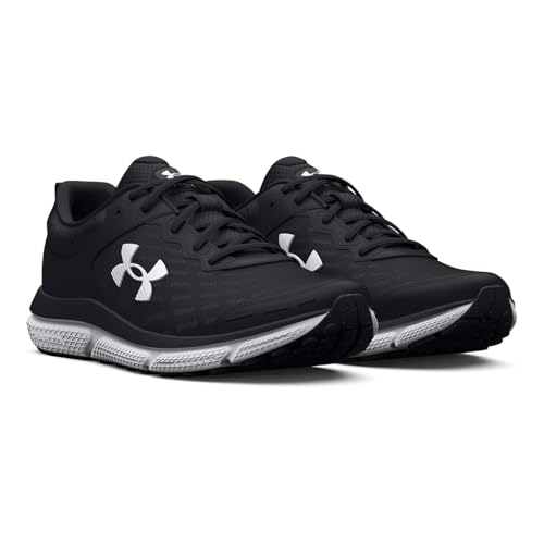 Under Armour Women's Charged Assert 10, (001) Black/Black/White, 9, US