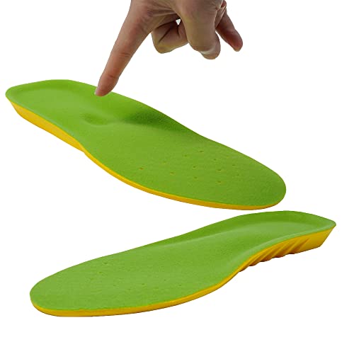 1 Pair Wide Fit Insoles Plantar Fasciitis Orthotics PU Memory Foam Comfort Shoe Inserts for Men and Women, Cushioned Arch Support, Shock Absorption and Foot Pain Relief (US Men Size 13-15)