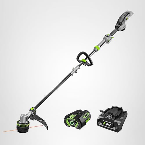 EGO POWER+ String Trimmer, Battery Powered, 16" Trimmer for Weeds and Grass with POWERLOAD, LINE IQ, Telescopic Carbon Fiber Shaft, Includes 56V 4.0Ah Battery and Charger - ST1623T