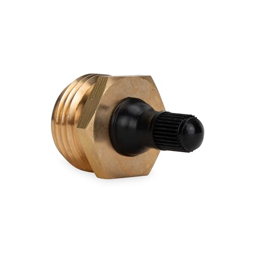 Camco RV Brass Blow Out Plug - Essential RV Winterizing Tool - Heavy-Duty Brass Construction - Helps Clear Your Water Lines During RV Winterization and Dewinterization (36153)