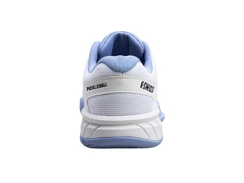 K-Swiss Women’s Express Light Pickleball Shoes – Lightweight Breathable Court Shoe, Stable Support, Durable Toe Protection, Bright White/Open Air/Estate Blue, 6 M