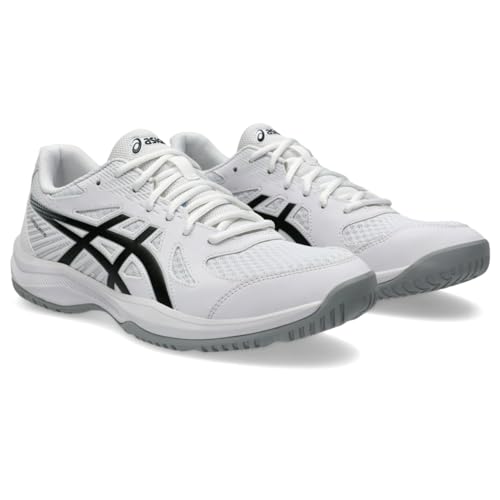ASICS Men's Upcourt 6 Volleyball Shoes, 10, White/Black