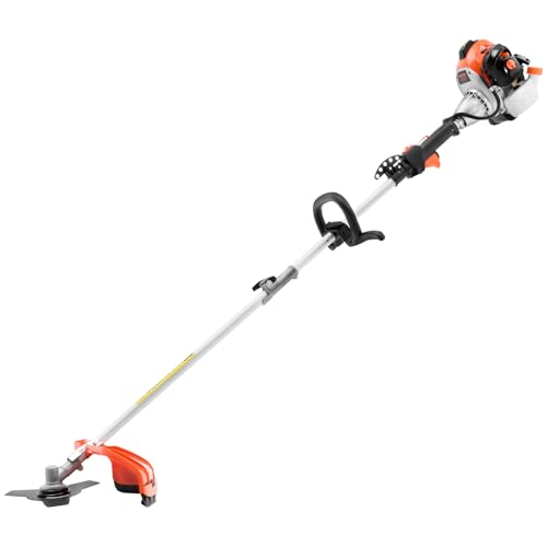VEVOR String Trimmer, 25.2CC 2-Stroke, Gas Powered Weed Wacker, 16.9" Cordless Grass Trimmer, Multi-Functional Lawn Edger with Shoulder Strap & 3T Blade, Weed Eater for Quick Grass Cleaning