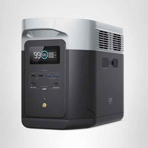 EF ECOFLOW Portable Power Station DELTA 2 Max, 2400W LFP Solar Generator, Full Charge in 1 Hr, 2048Wh Solar Powered Generator for Home Backup(Solar Panel Optional)