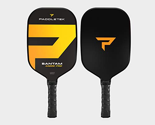 Paddletek Bantam Sabre Pro - Professional Pickleball Paddles with Honeycomb Core - Polycarbonate Surface, Graphite PolyCore & High Tack Performance Grip - USAPA Approved (Yellow)