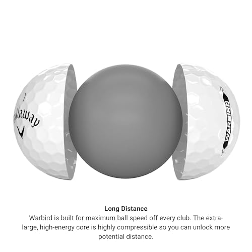 Callaway Golf Warbird Golf Balls (2023 Version, White, 12 Ball Pack)