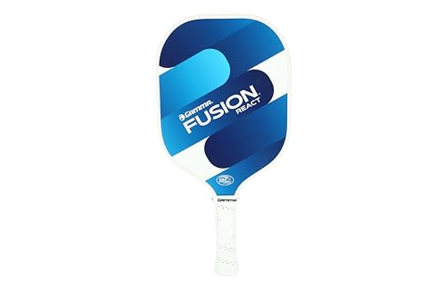 Gamma Fusion Power Pickleball Paddle, 8.25-Inch Wide Fiberglass Surface Maximizes Hit Potential for All Skill Levels, Black