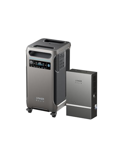 Anker SOLIX F3800 Portable Power Station with Home Power Panel, 120V/240V Dual Voltage, 3840Wh Whole-Home Backup, 6000W AC Output, Solar Generator, RV, Emergencies, Power Outages