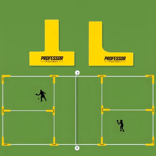 Professor Pickleball Court Marking Kit – Regulation Size Portable Pickleball Court Lines with Precision Tape Measure for Quick and Easy Setup – Perfect for Outdoor and On-The-Go Play
