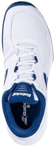Babolat Men's SFX4 All Court Tennis Shoes (White/Estate Blue, US Footwear Size System, Adult, Men, Numeric, Medium, 9)