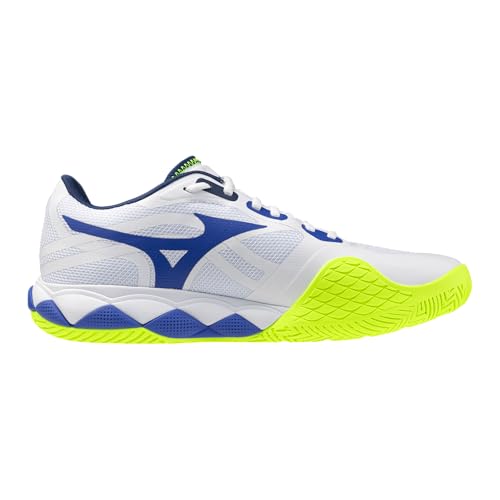 Mizuno Wave Enforce Tour 2 All Court Men's Racquet Sports Shoe, White-Dazzling Blue, US Mens 10.5