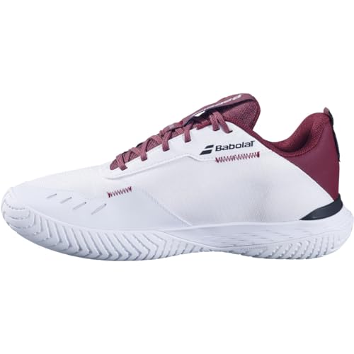 Babolat Men's SFX Evo All Court Tennis Shoes, White/Port Royale (Men's US Size 9)