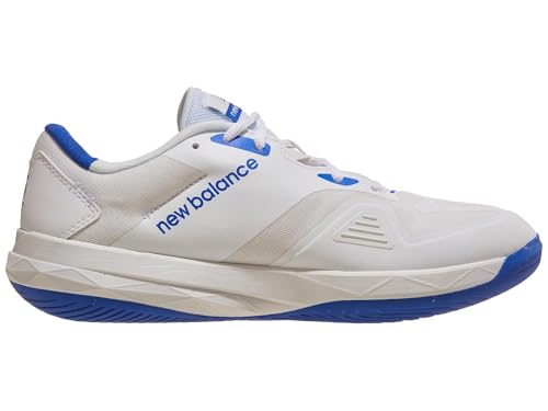 New Balance Men's 796 V4 Pickleball Tennis Shoe, White/Blue Gemstone, 10 M