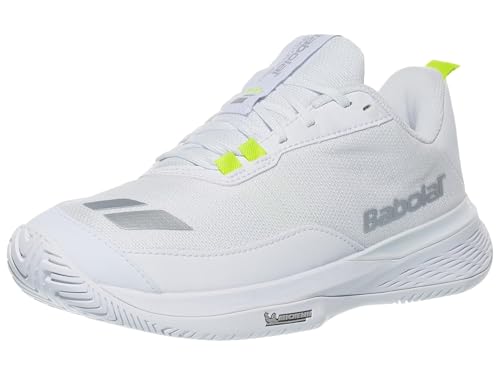 Babolat Women's SFX Evo Pickleball Shoes, White/Silver (US Women's Size 9.5)