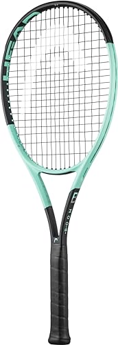 HEAD Boom MP Tennis Racquet - Strung Mid Tension with Velocity 16 Gauge -4 3/8