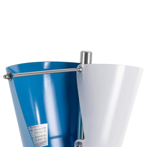 Wind Turbine, 1000W 12V Vertical Axis Wind Turbine Generator Controller Wind Generator Kit Wind Turbine Machine Wind Power Generator Wind Power Tool for Home, Business, Boats, Gazebos (White and Blue)