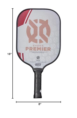 ONIX Evoke Premier Pickleball Paddle, Red, Heavy