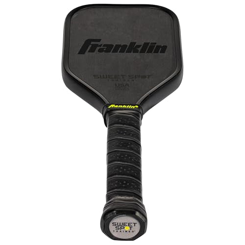 Franklin Sports Sweet Spot Training Pickleball Paddle - The Original Pickleball Trainer Practice Paddle - Mini Head + Extra Long Handle for Shot + Swing Training - 16mm Core + T700 Carbon Face