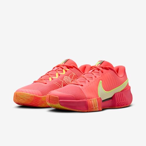 Nike Zoom Challenge Women's Pickleball Shoes (FQ4155-800, Hyper Orange/Volt/Medium Ash/Barely Volt) Size 6.5