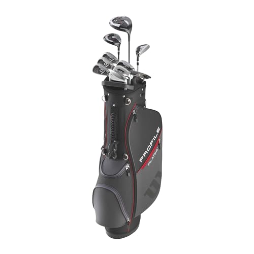 WILSON Golf Profile Platinum Package Set, Men's Right Handed, Regular Carry , Grey/Black