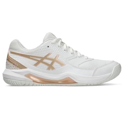 ASICS Women's Gel-Dedicate 8 Pickleball Shoes, 8, White/Champagne