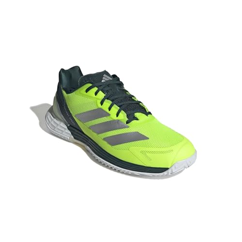 Adidas Men's Defiant Speed 2 Tennis, Lucid Lemon/Silver Metallic/Aurora Ivy, 10.5