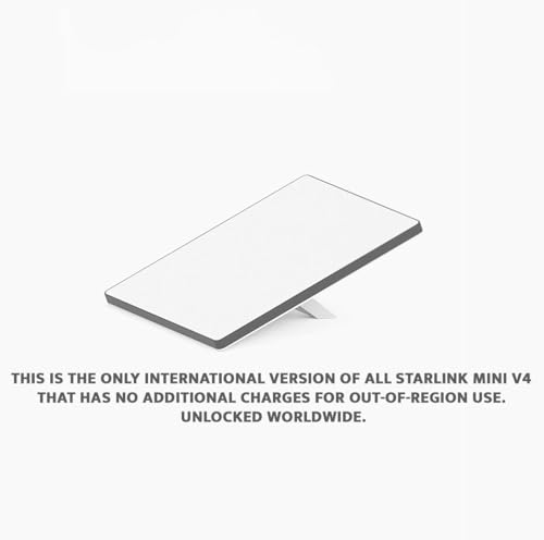 SpaceX Starlink Mini Kit – 4th Gen Portable Satellite Internet Antenna with Integrated Wi-Fi Router, DC Power Input, and Free Roam Region Unlock – Ideal for RVs, Camping, and Remote Work