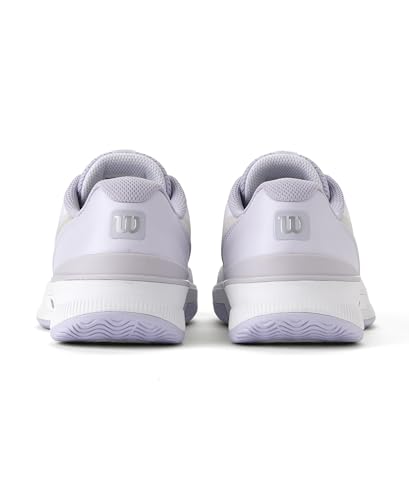 WILSON Intrigue Pro Women's Tennis Shoe - White/Lavender Blue/Silver, Size 9 US